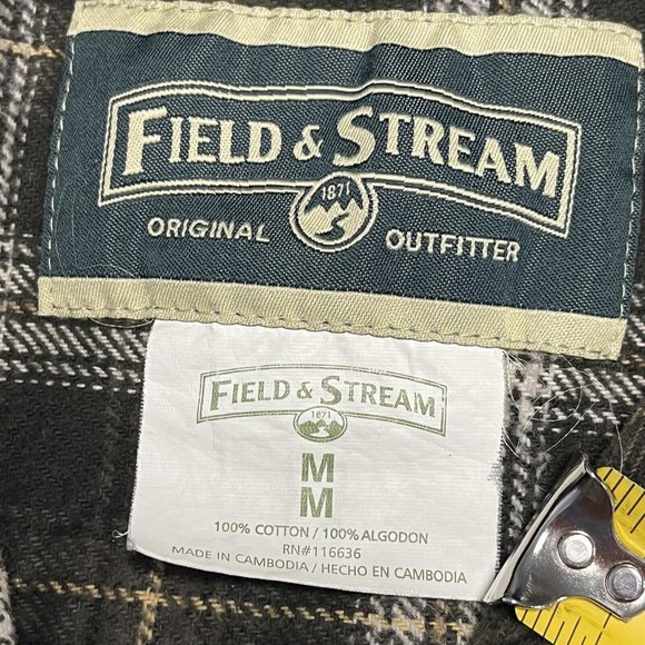 Field & Stream Flannel Button Shirt Long Sleeve Mens Medium Plaid I3 - Picture 3 of 12